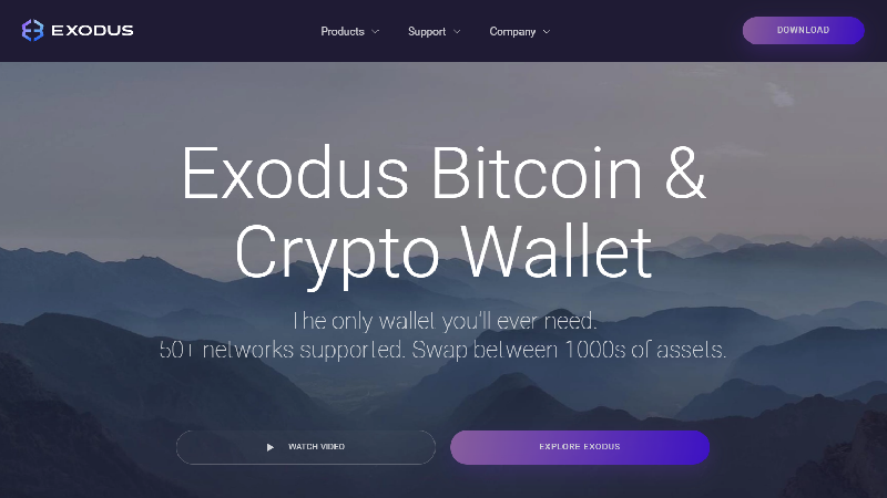 Anonimowy portfel kryptowalutowy Exodus bez KYC.
