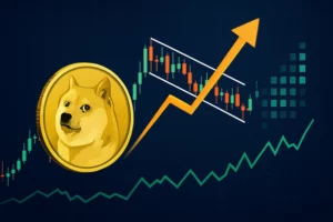 Cena Dogecoina zbliża się do 0,22 USD, a pozycje krótkie DOGE o wartości 55 mln USD grożą likwidacją