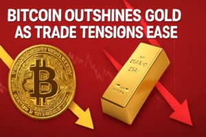 Bitcoin wyprzedza złoto w miarę łagodzenia napięć handlowych