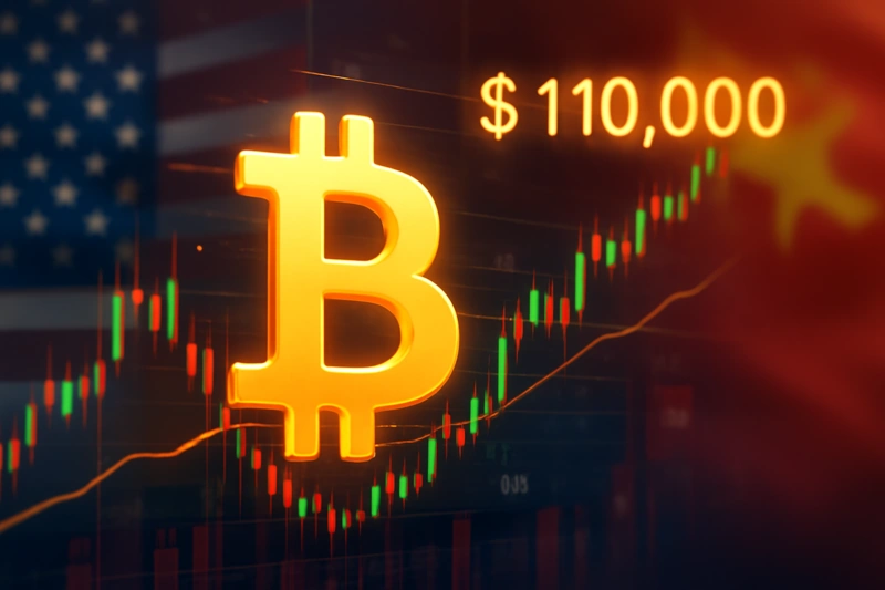 Bitcoin przekroczył 110 000 dolarów w związku z pozytywnym postępem rozmów handlowych między Stanami Zjednoczonymi a Chinami